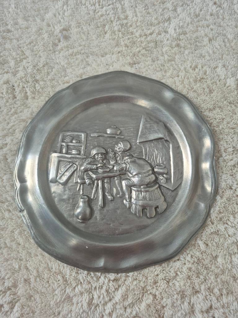 Vintage Tinnen Wandbord, Antiek en Kunst, Ophalen