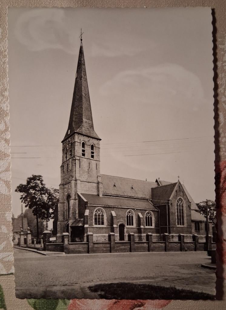 Vintage Postkaart Elversele kerk, Ophalen of Verzenden