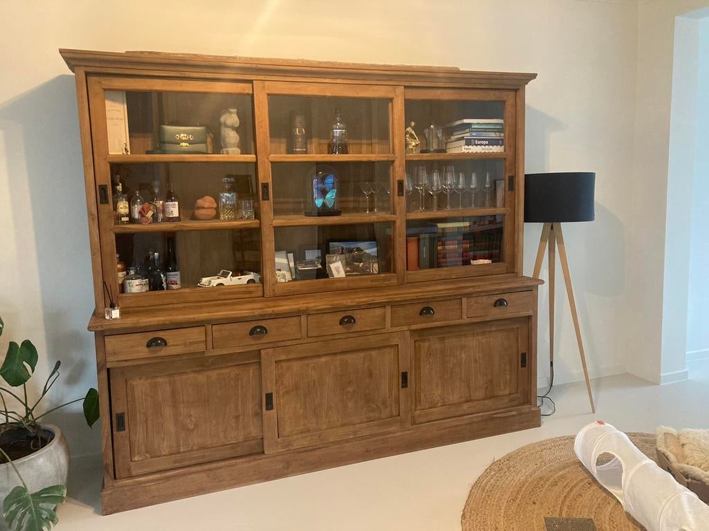 2 kasten in teak., Huis en Inrichting, Kasten | Kleerkasten, Ophalen, Met deur(en), 200 cm of meer, Teakhout