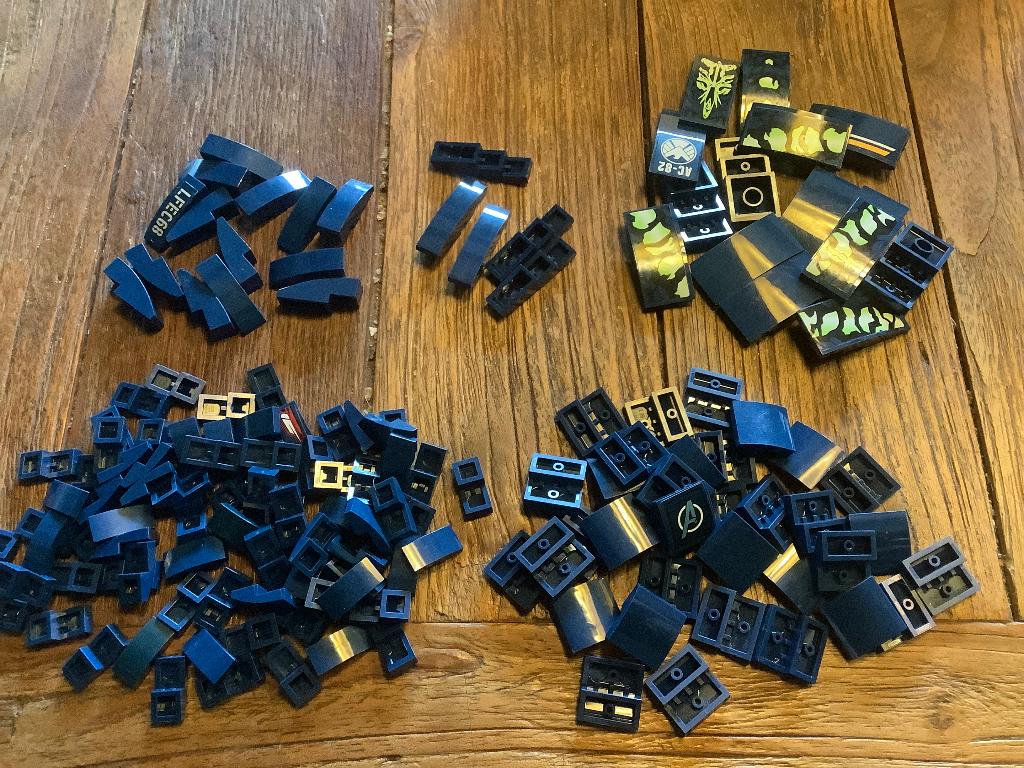 Lego slopes Curved dark blue 147 stuks / 631-4, Ophalen of Verzenden, Gebruikt, Losse stenen, Lego