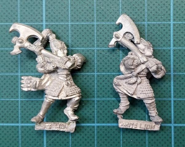 OOP Warhammer 2x Hauts Elfes Lions Blancs de Chrace, Enlèvement ou Envoi, Utilisé, Warhammer, Figurine(s)