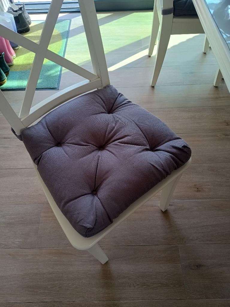 9 stoelkussens malinda ikea, Enlèvement, Comme neuf, Gris, Carré