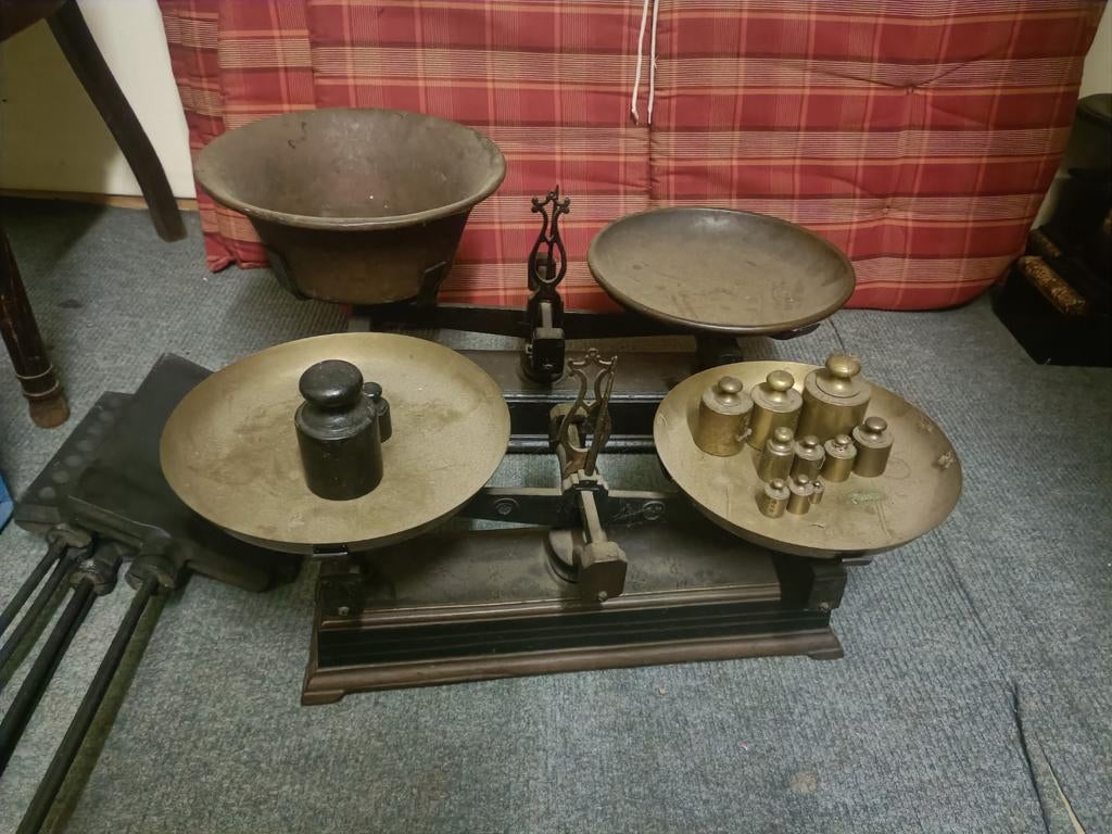 Bascule met gewichten, Antiek en Kunst, Ophalen