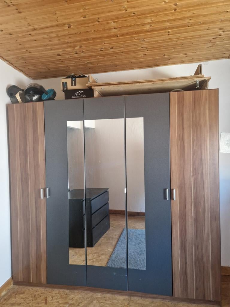 Garde robe/penderie avec miroir, Maison & Meubles, Enlèvement, Utilisé