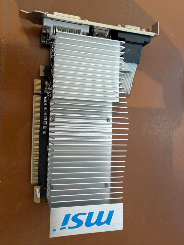 MSI N210 MD1GD3H/LP nvidia High Profile, Enlèvement, Utilisé, Nvidia, HDMI