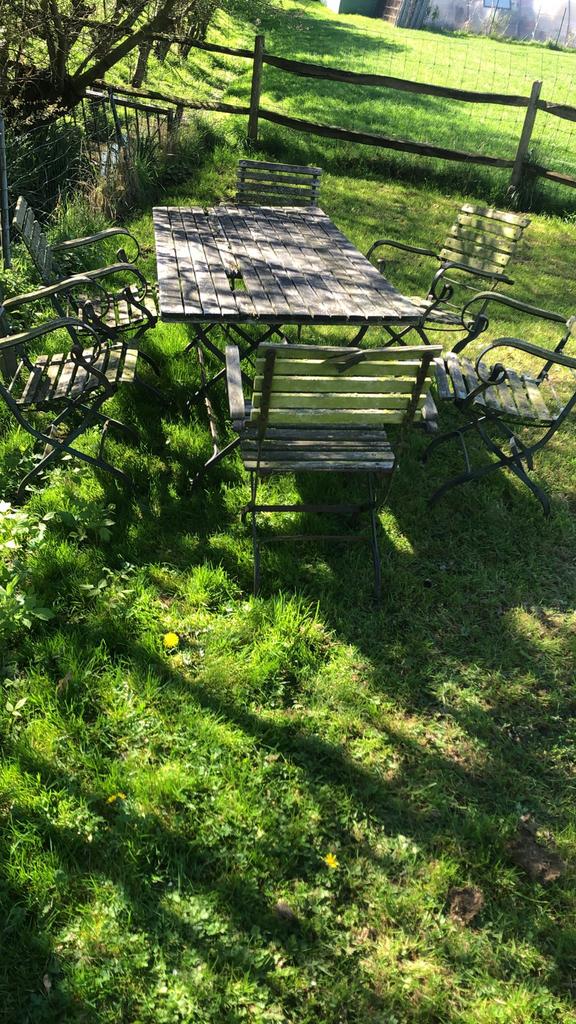 Antiek tuinset, Enlèvement, Comme neuf, Salons de jardin