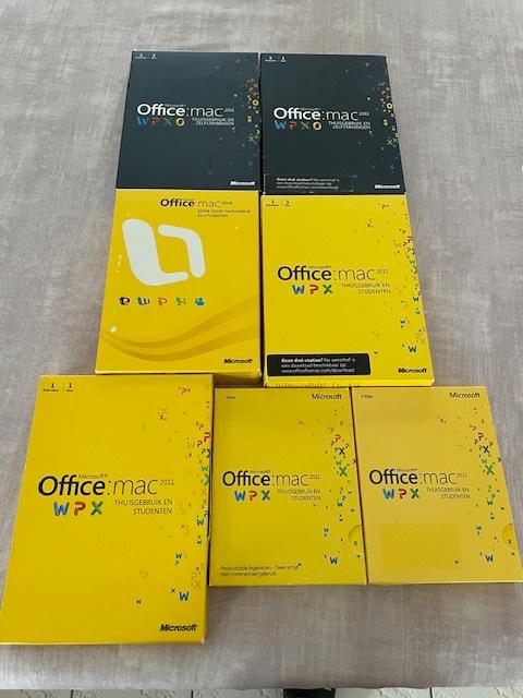 7 x Office 2011 + ongeopende Office 2004 (alleen voor Mac), Computers en Software, Ophalen of Verzenden, MacOS
