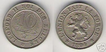 België: 10 cent 1894 FR = morin 236, Postzegels en Munten, Munten | België, Verzenden, Losse munt