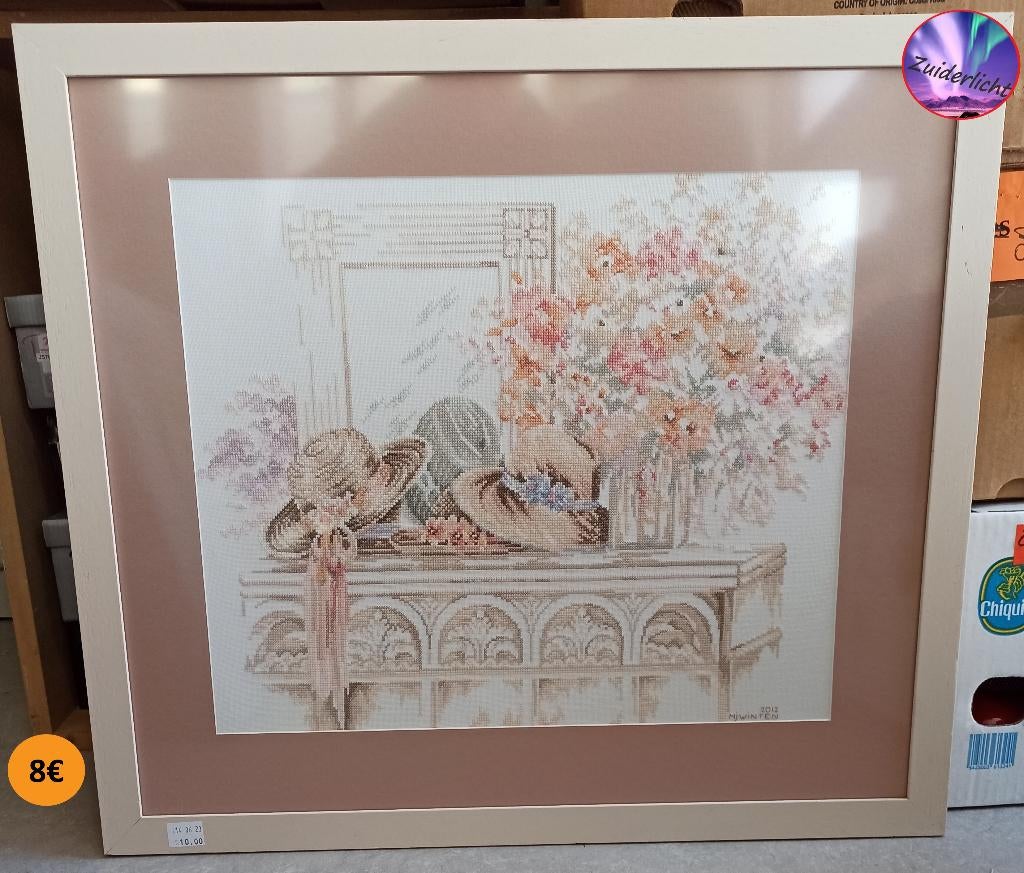 Ingekaderd borduurwerk - MJ Winten 2012, Ophalen