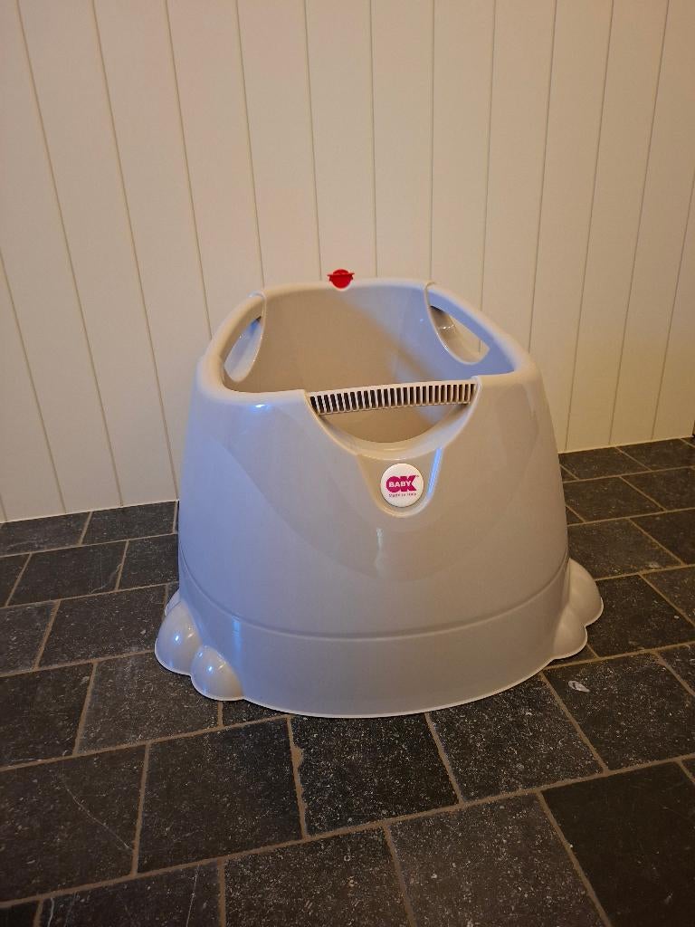 Baby douchezit babybadje licht grijs, Kinderen en Baby's, Badjes en Verzorging, Ophalen, Zo goed als nieuw, Badje, Overige merken