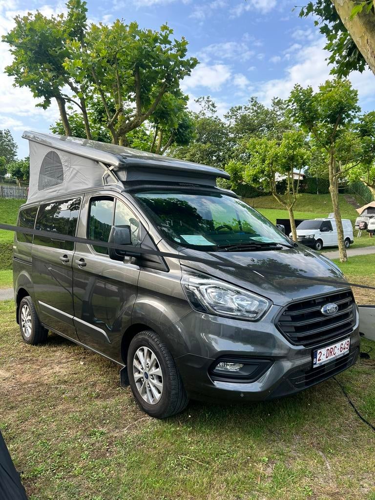 Fotd transit custom nugget als nieuw!, Caravanes & Camping, Camping-cars, Particulier, jusqu'à 5, Modèle Bus ou Fourgon aménagé