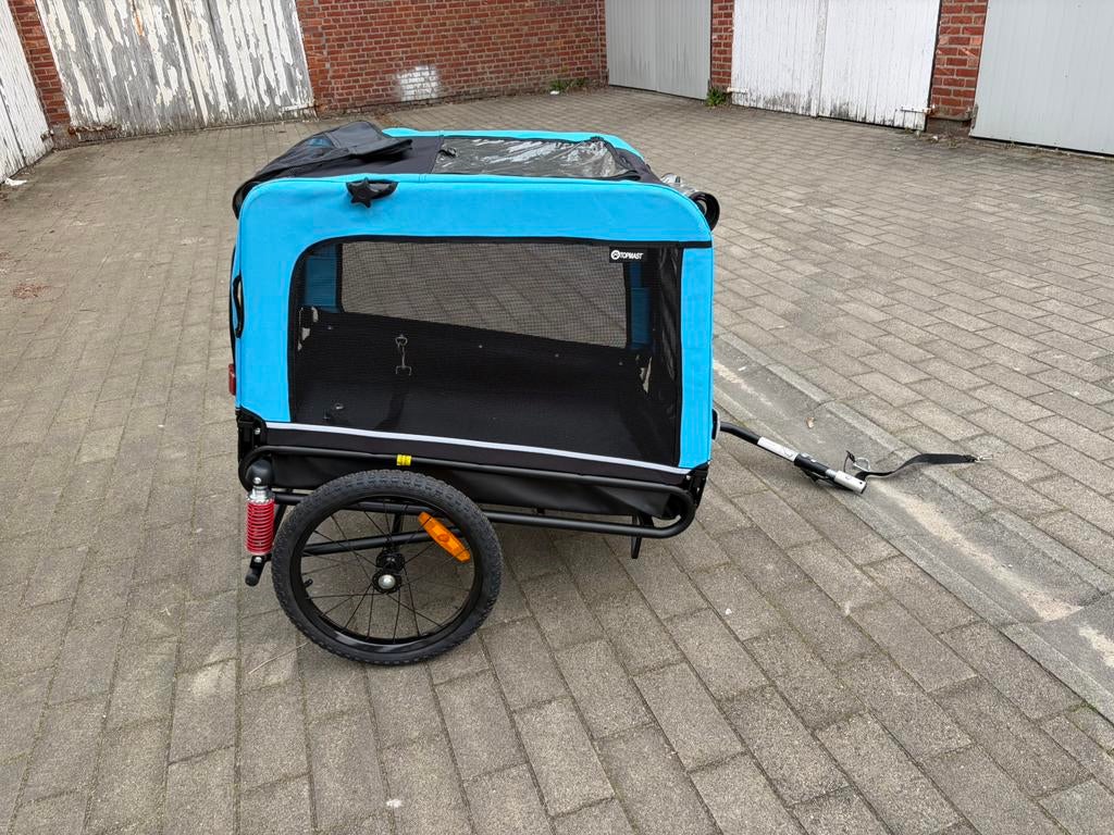 Fietskar hond hondenfietskar, Ophalen of Verzenden, Zo goed als nieuw, Vering