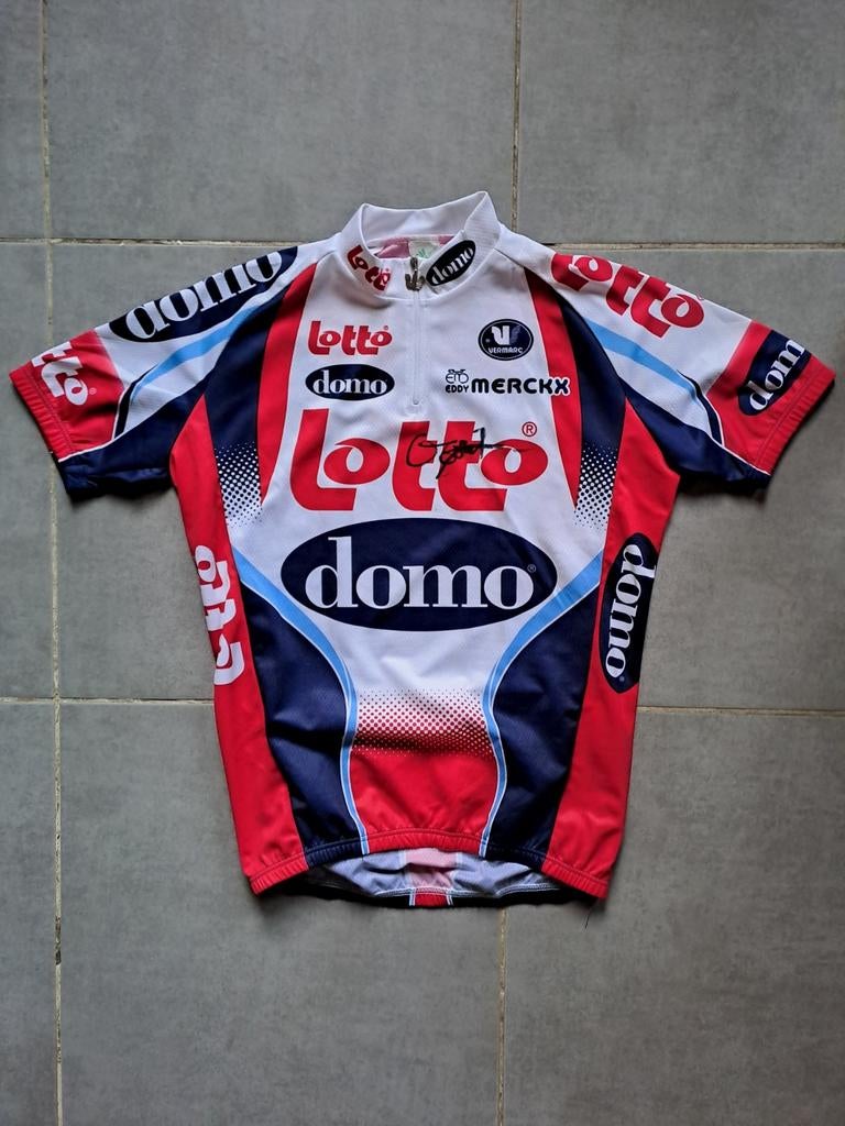 Wielertrui Lotto Domo 2003, Fietsen en Brommers, Fietsaccessoires | Fietskleding, Ophalen of Verzenden, L