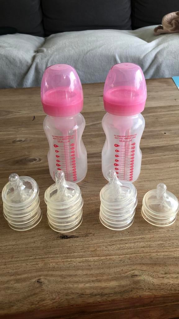 Dr Brown's natrual flow flessen + speentjes, Kinderen en Baby's, Ophalen, Gebruikt, Overige typen
