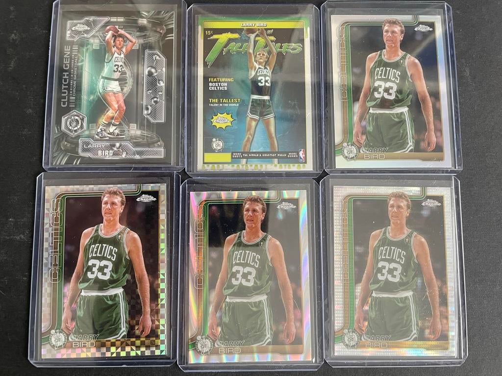 Lot de 6 Larry Bird, topps chrome, 2025-26, Enlèvement ou Envoi, Neuf, Plusieurs images