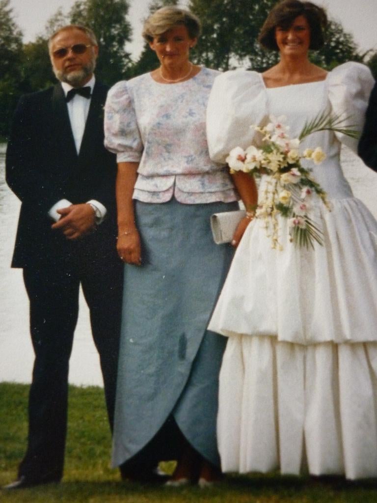 Avondjurk : Bloes + Rok in Natuurzijde, Maat 38/40 (M), Galajurk, Ophalen of Verzenden, Zo goed als nieuw