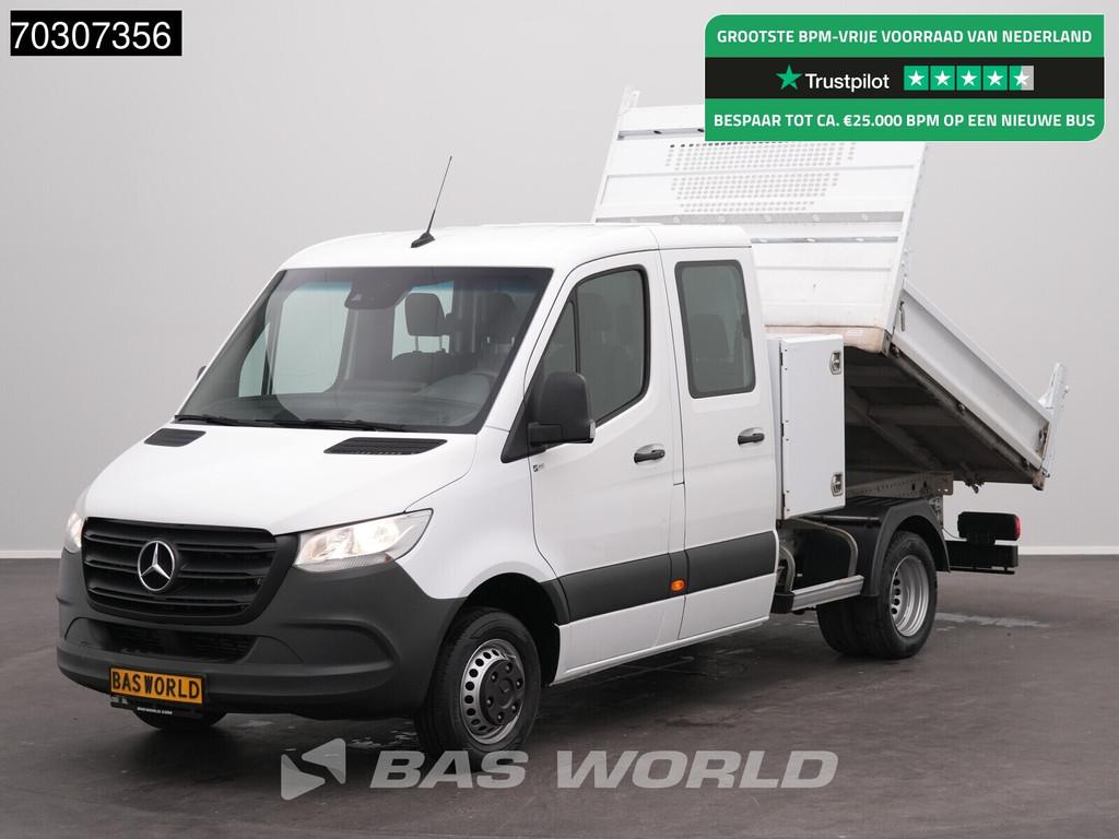 Mercedes Sprinter 514 CDI Automaat Dubbel Cabine Kipper met, Automaat, Stof, Gebruikt, Euro 6
