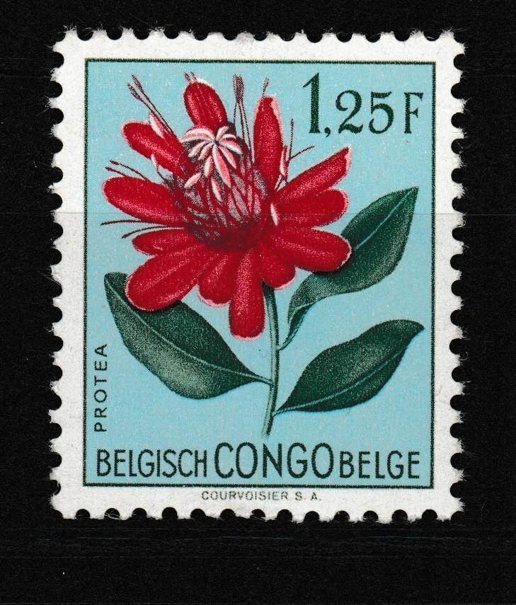 Congo belge 1952 Protea 1.25 F **, Timbres & Monnaies, Timbres | Afrique, Non oblitéré, Autres pays, Enlèvement ou Envoi