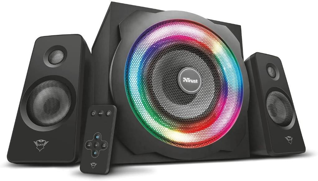 Neuf - Trust Gaming GXT 629 Tytan RGB Enceinte 2.1 120W, TV, Hi-fi & Vidéo, Enceintes, Neuf, Envoi