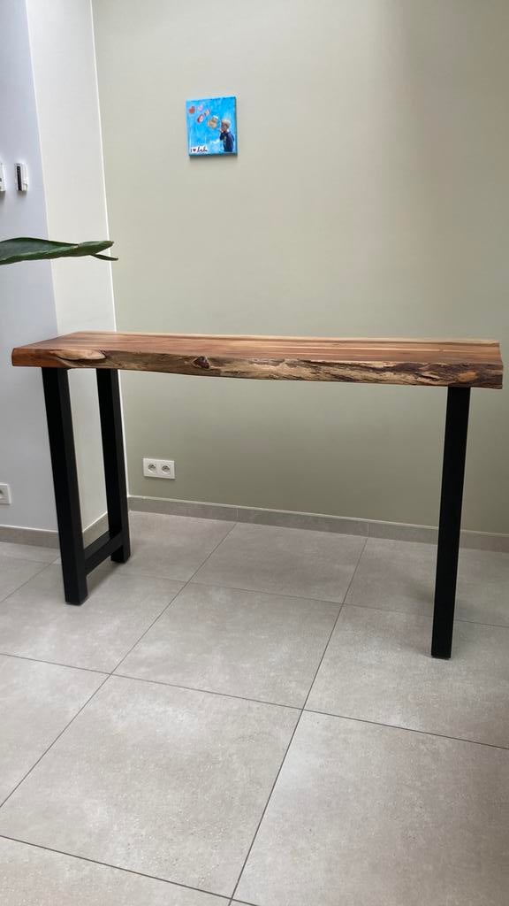 Bartafel en 2 barkrukken, Huis en Inrichting, Tafels | Eettafels, Ophalen, 100 tot 150 cm, 50 tot 100 cm, Zo goed als nieuw