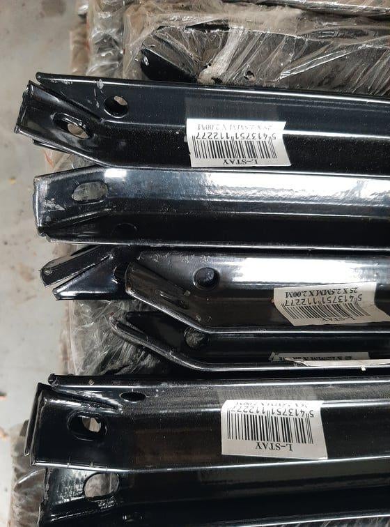 Promo! 10 nieuwe ijzeren piketten, tuinpalen met grote korti, Ophalen of Verzenden, Nieuw, Palen