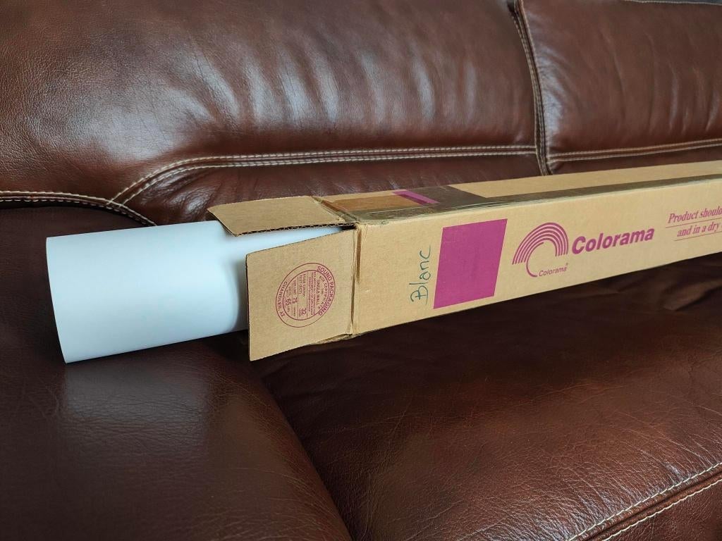 Fond photo professionnel blanc COLORAMA, Enlèvement, Comme neuf, Arrière-plan