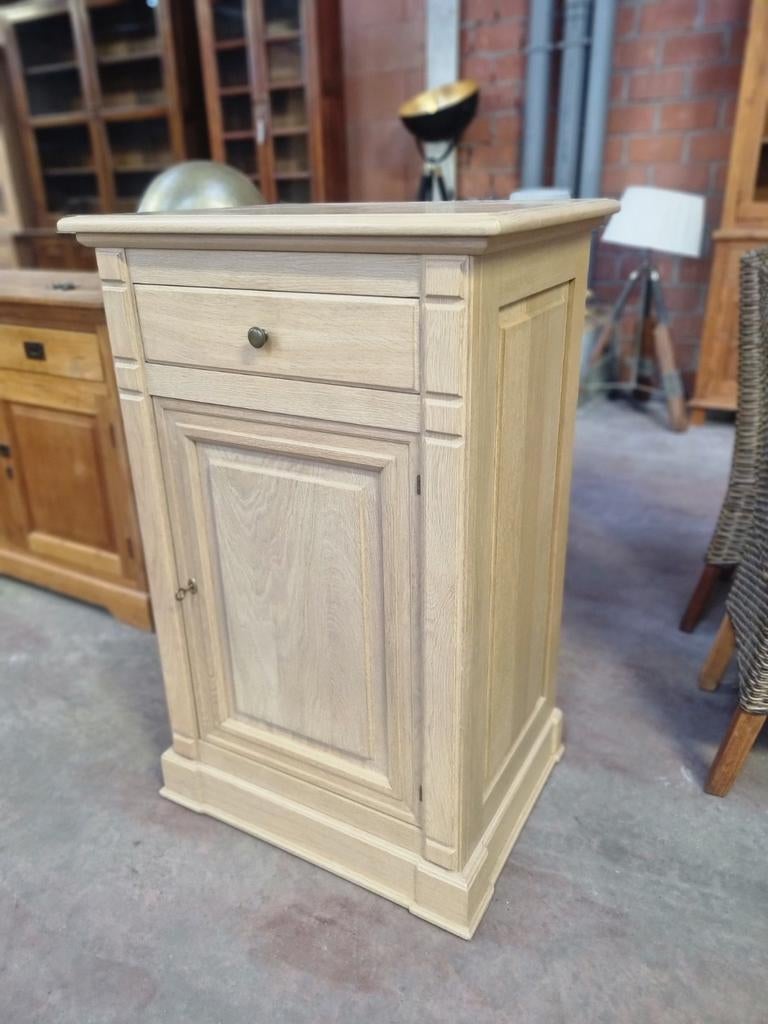 Eiken bijzetkast/halkastje art:, Ophalen, Met deur(en), Eikenhout, 50 tot 100 cm