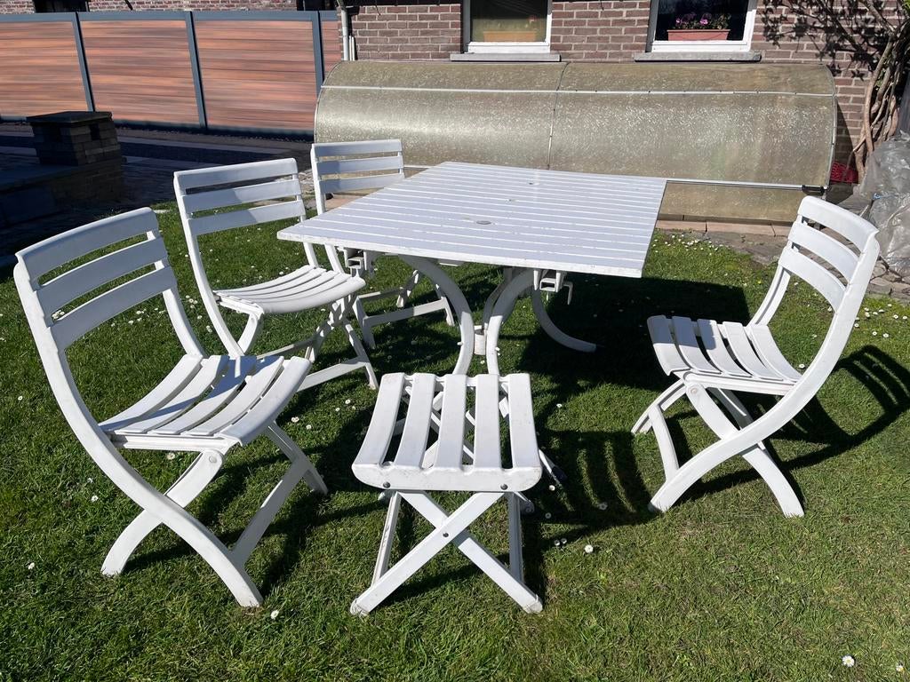 Kit table et chaises de jardin, Jardin & Terrasse, Enlèvement, Utilisé, Synthétique