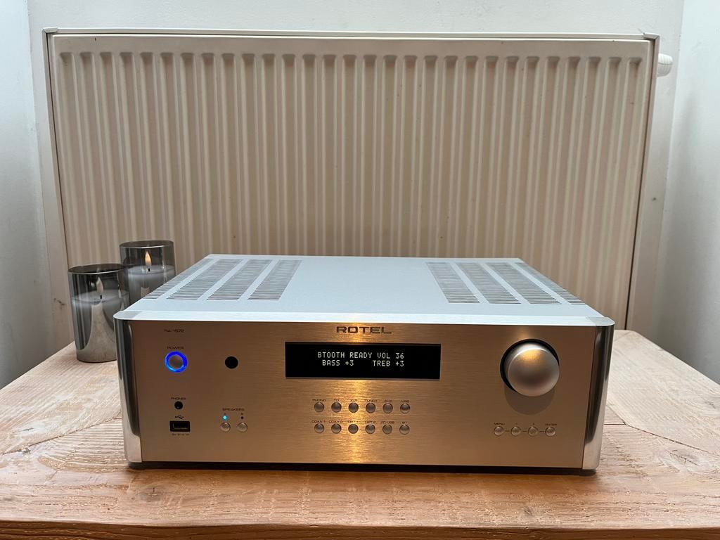 Versterker Rotel RA1572 in zo goed als nieuwe staat., Zo goed als nieuw, 120 watt of meer, Stereo, Ophalen