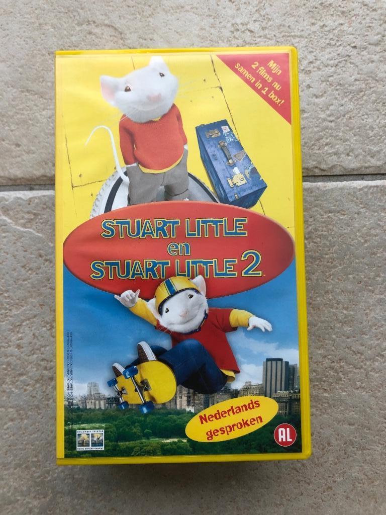 VHS duo videoband Stuart Little deel 1 Stuart Little deel 2, Cd's en Dvd's, Gebruikt, Tekenfilm, Alle leeftijden, Ophalen of Verzenden