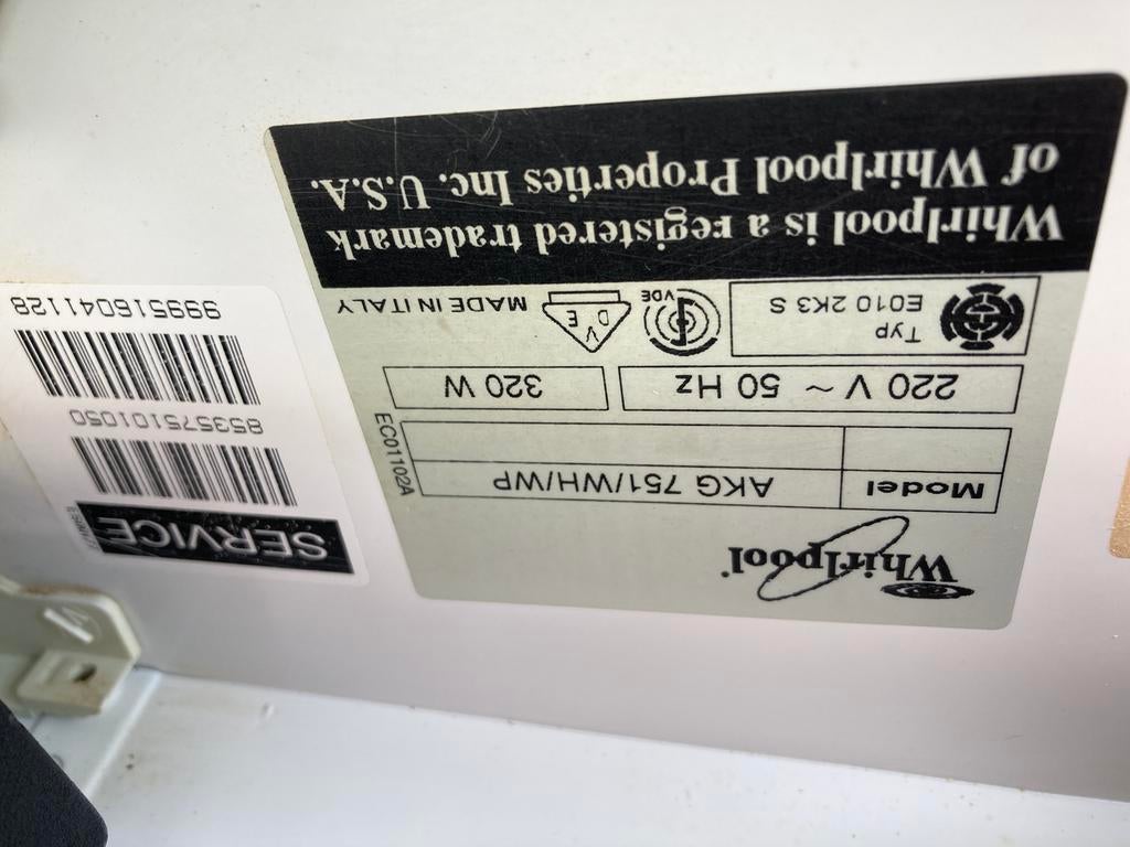 Hotte aspirante Whirlpool AKG 751 WH WP, Enlèvement, Comme neuf