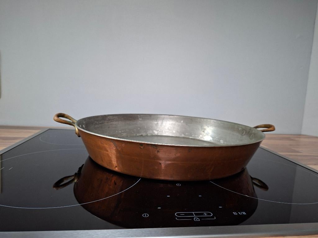 Professionele Koperen Braadpan / Sauteuse - 3,6 kg, Huis en Inrichting, Keuken | Potten en Pannen, Ophalen