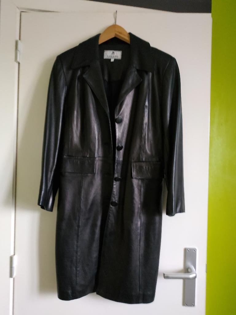 manteau en cuir véritable état impeccable, Autre, Taille 36 (S), Comme neuf, Enlèvement