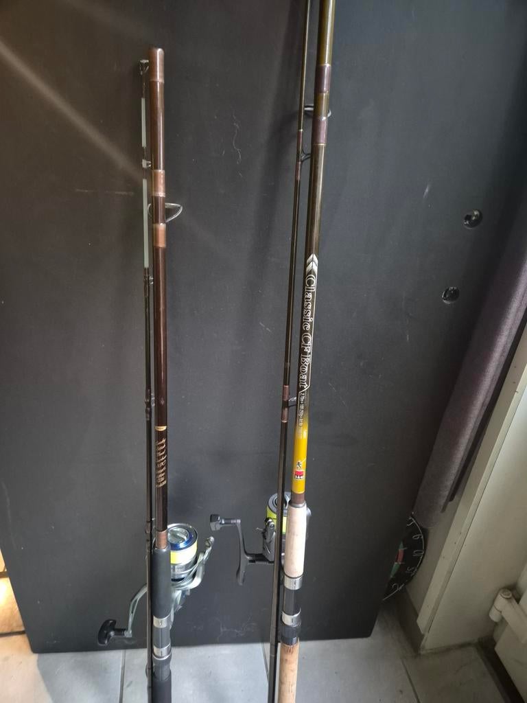 2stevige hengels okuma en Shakespeare molens, Watersport en Boten, Hengelsport | Algemeen, Ophalen, Molen