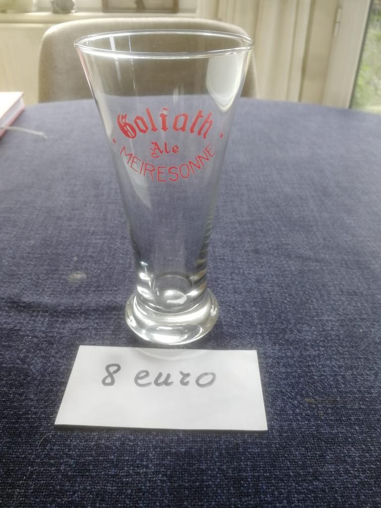 Bierglas Goliath Ale - Meiresonne Gent - €8, Ophalen of Verzenden, Bierglas