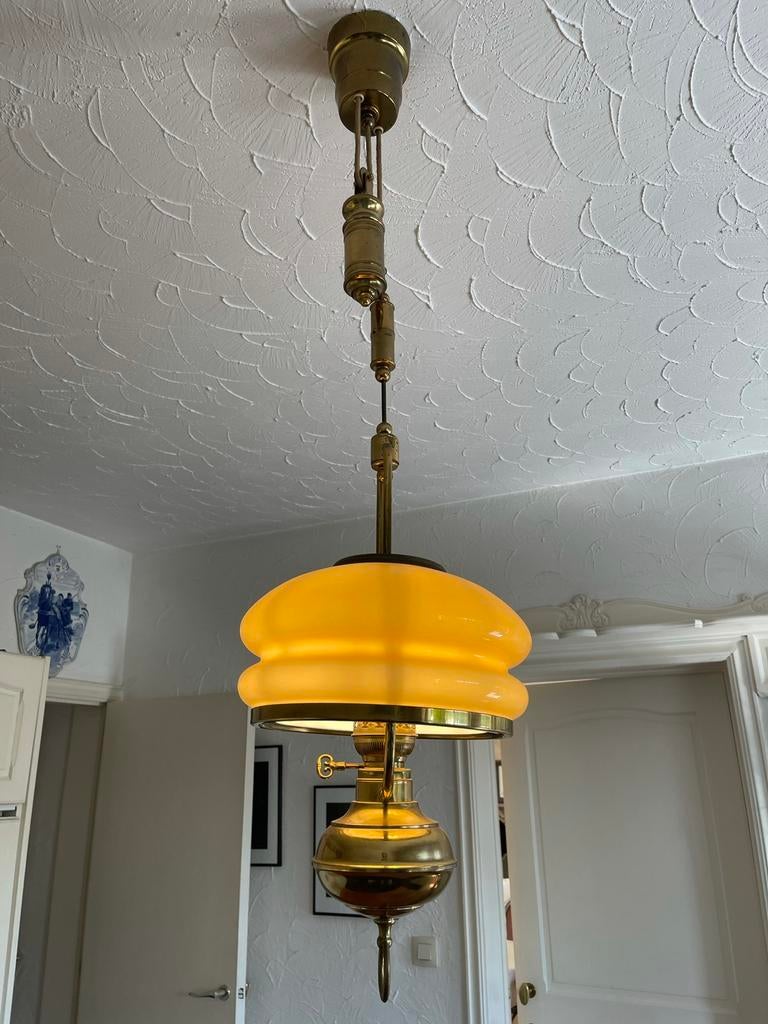 Lampe suspendue vintage en laiton/cuivre, Enlèvement, Comme neuf