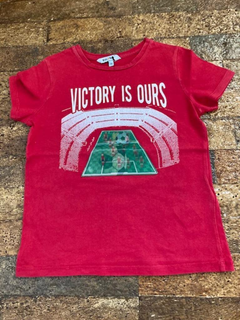 Rood voetbal T-shirt Kidz Nation 116 cm, Ophalen of Verzenden, Zo goed als nieuw, Shirt of Longsleeve, Kidz Nation