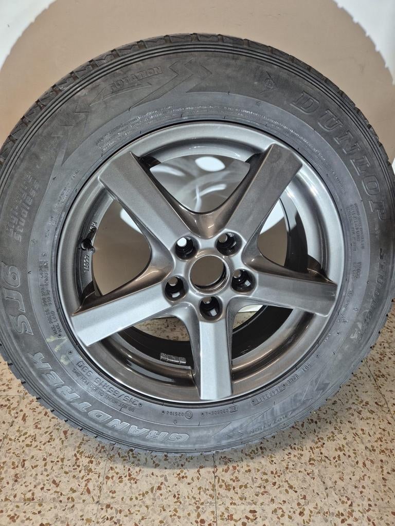 Set Winterbanden Dunlop Grandtrek SJ6 215/65 R16 – 7 mm prof, Auto-onderdelen, Banden en Velgen, Ophalen, Winterbanden, Velg(en)