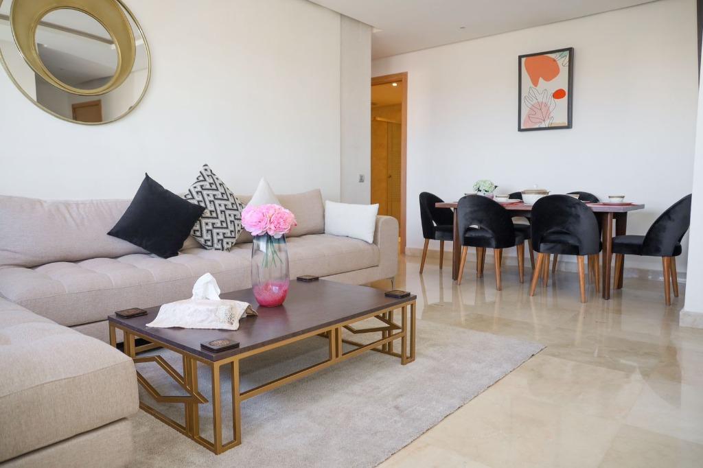 Très bel appart meublé à louer courte durée Rabat Hay Riad, Immo, 110 m², Ville, RABAT, Hors Europe