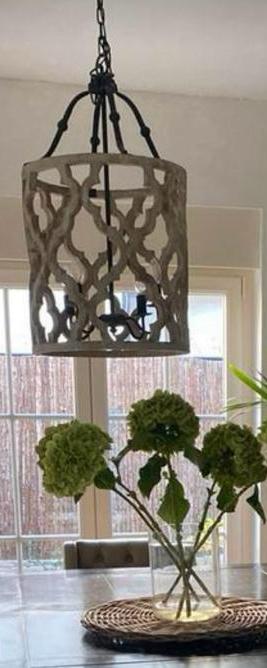 Landelijke Clayre & Eef luster/hanglamp z.g.a.n., Huis en Inrichting, Woonaccessoires | Spiegels, Ophalen, Zo goed als nieuw