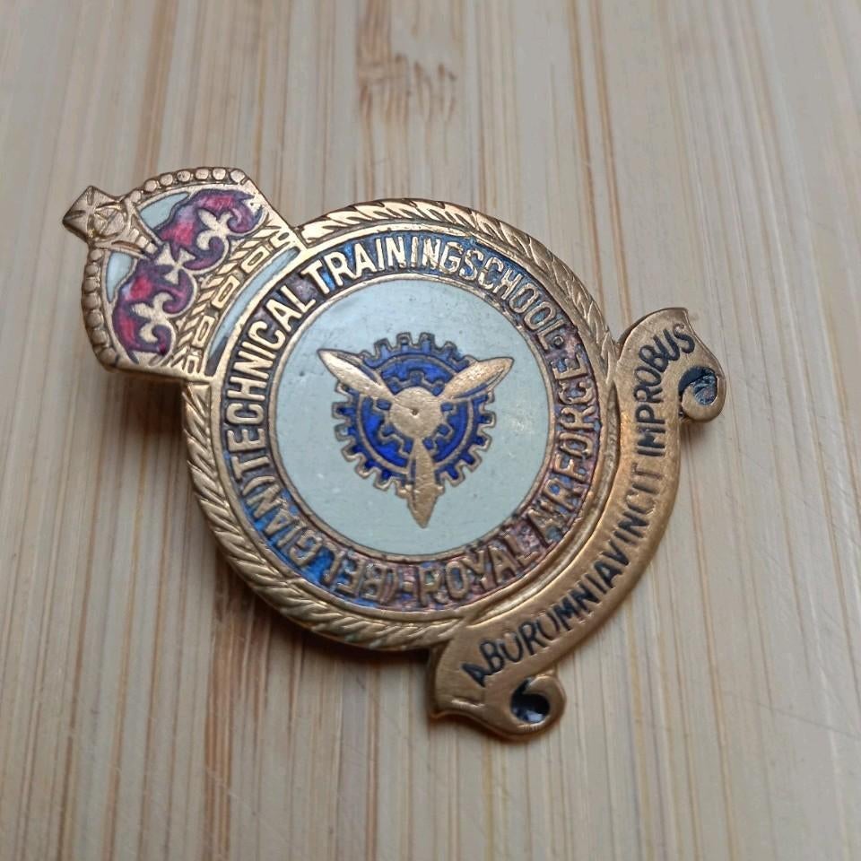 wo2 Belgische RAF technical training school badge, Verzamelen, Ophalen of Verzenden, Luchtmacht, Embleem of Badge