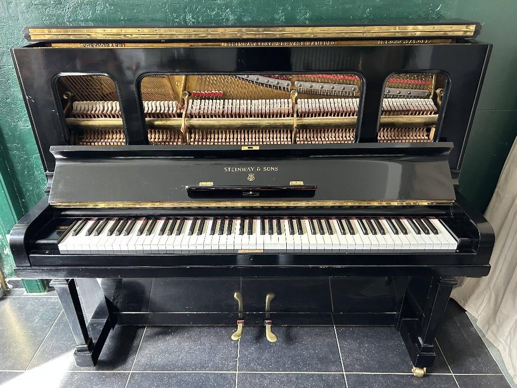 Steinway Model K Piano In Zeer Goede Staat, Musique & Instruments, Pianos, Enlèvement, Utilisé, Noir, Piano