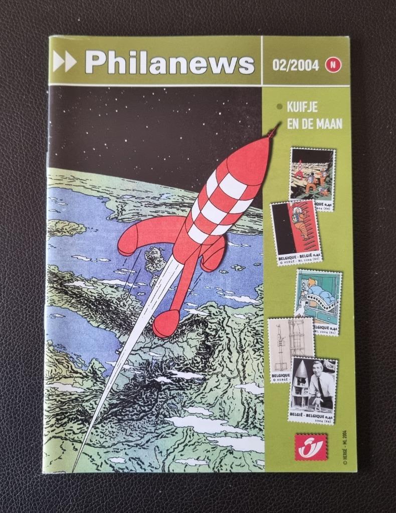 Tintin et la lune Tintin et La lune Philanews 02/2004, Enlèvement ou Envoi, Sans timbre