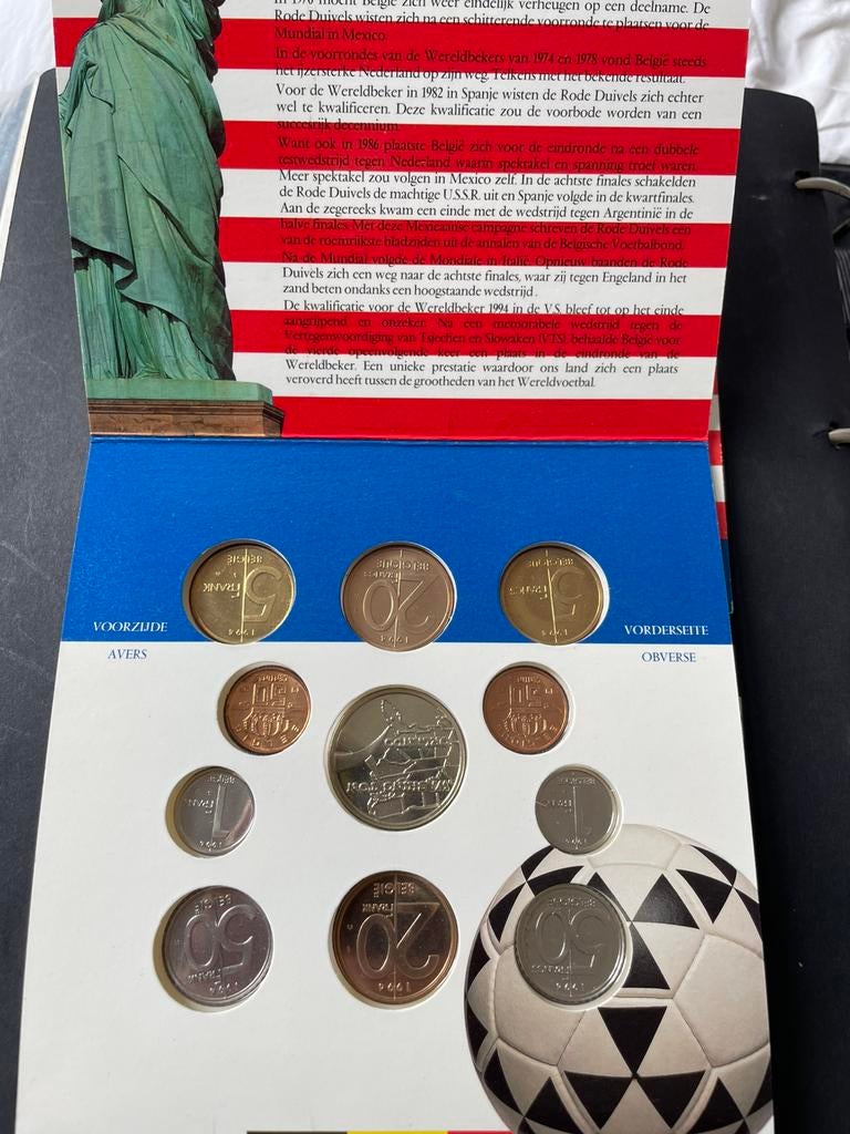 Wk 1994 - Red Devils - série de pièces belges, Enlèvement, Monnaie