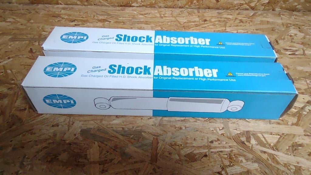 2 EMPI 9656 gas schokdempers voor VW Kever en buggy, Auto-onderdelen, Ophanging en Onderstel, Volkswagen, Ophalen of Verzenden