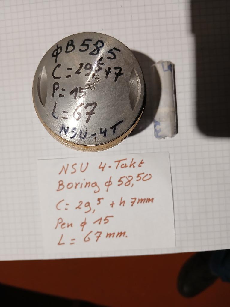 Alésage de piston 4 temps NSU : 58,50 mm, Enlèvement ou Envoi, Neuf