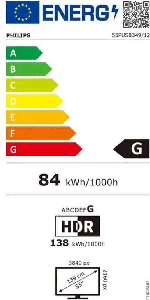 Philips 55PUS8349/12 - 55 inch - Ambilight 3 - 4K Smart, Ophalen, Philips, LED, Nieuw