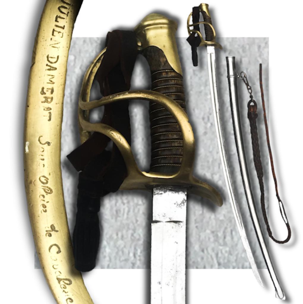 🚨FR Rare sabre cavalerie légère s-officier JULIEN DAMERAT, Collections, Objets militaires | Général, Armée de terre, Envoi