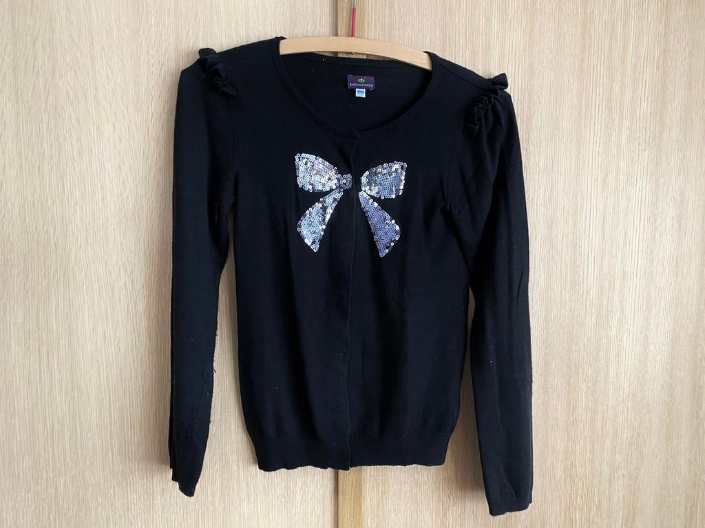 Zwarte gilet Sergeant Major Maat 140/10 jaar, Meisje, Trui of Vest, Ophalen of Verzenden, Zo goed als nieuw