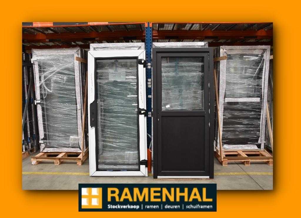 PVC garagedeur, buitendeur, raam, ramen, deuren, kozijn,, Doe-het-zelf en Bouw, 100 tot 120 cm, Schuifdeur, Ramenhal, Ophalen of Verzenden